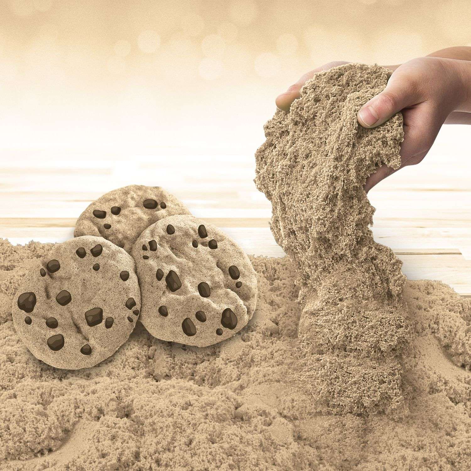 Песок для лепки Kinetic Sand Cookie Dough ароматизированный 227г 6053900/20124651 - фото 4