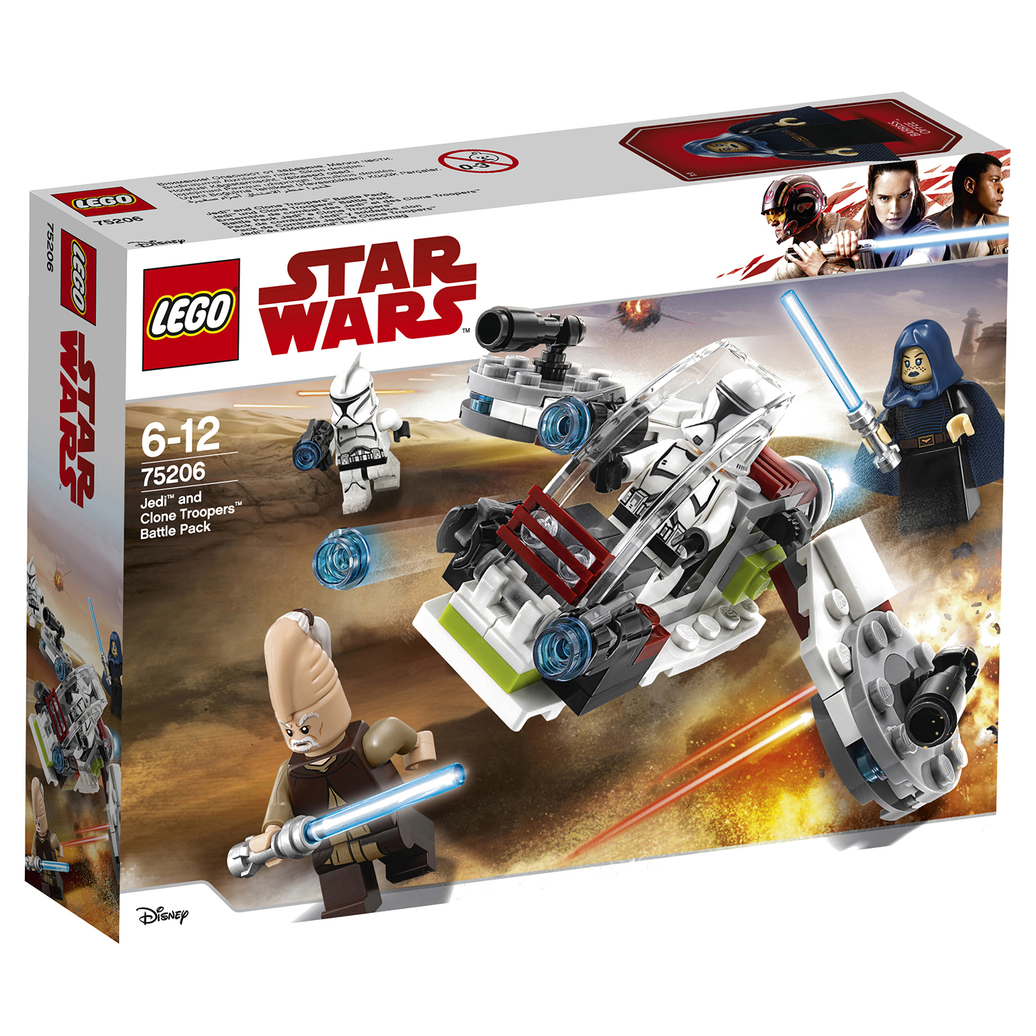 Конструктор LEGO Star Wars Боевой набор джедаев и клонов-пехотинцев (75206)  купить по цене 1199 ₽ в интернет-магазине Детский мир