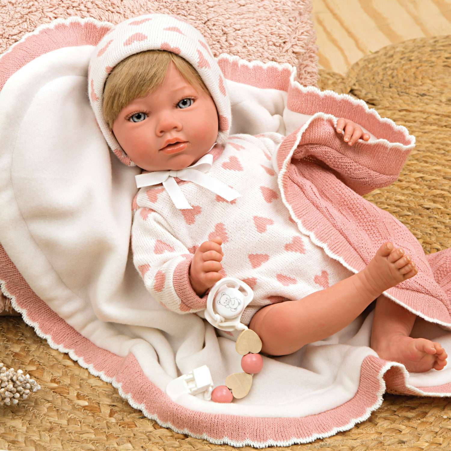 Кукла пупс Arias Reborn Cristina новорожденный мягкий с соской 40 см Т24485 - фото 2