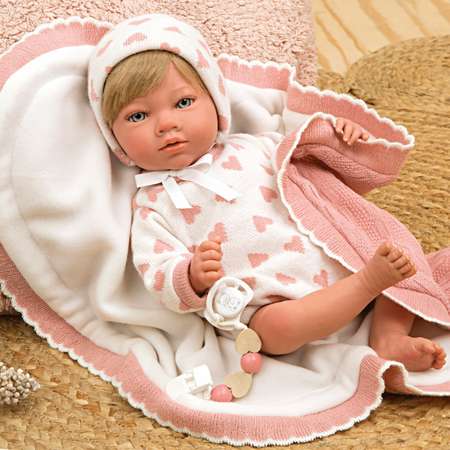 Кукла пупс Arias Reborn Cristina новорожденный мягкий с соской 40 см