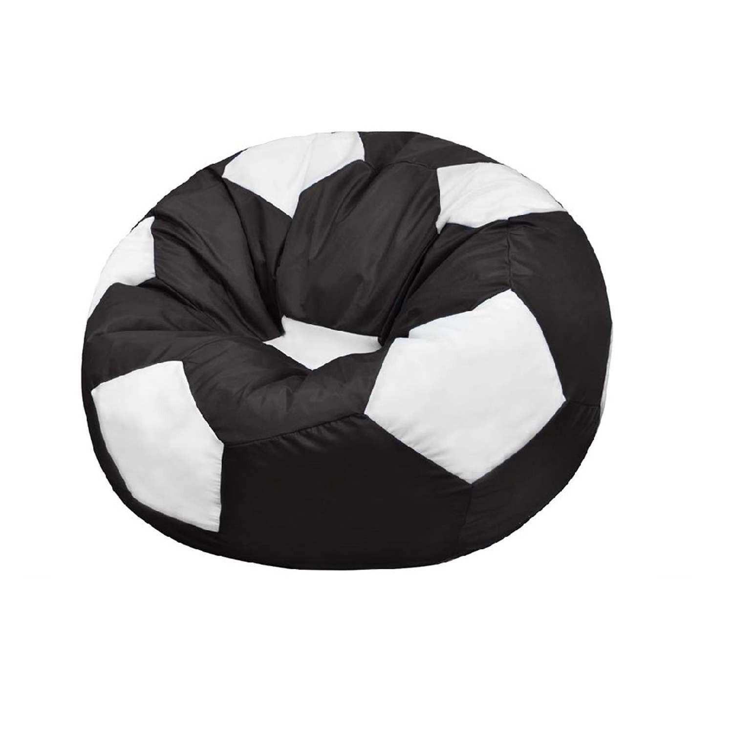 Кресло-мешок Пазитифчик Мяч 80х80см черно-белый - фото 1