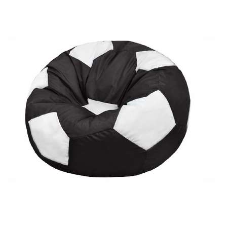 Кресло-мешок Пазитифчик Мяч 80х80см черно-белый