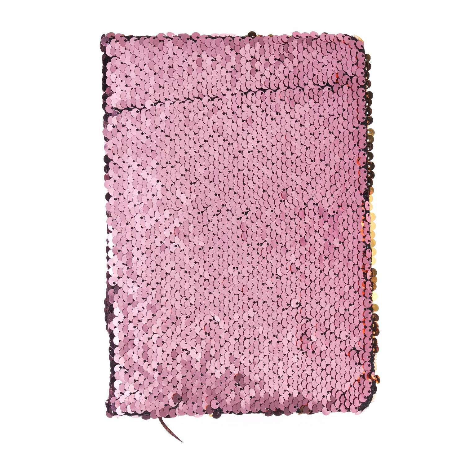 Записная книжка Sima-Land А5 80 листов линия Пайетки двухцветные розово-золотистые - фото 1