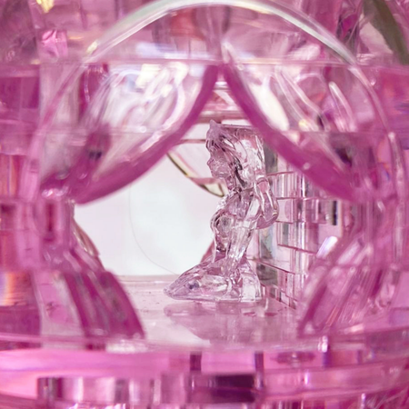 Пазл 3D Crystal Puzzle IQ игра для девочек кристальная Карета розовая 67 деталей