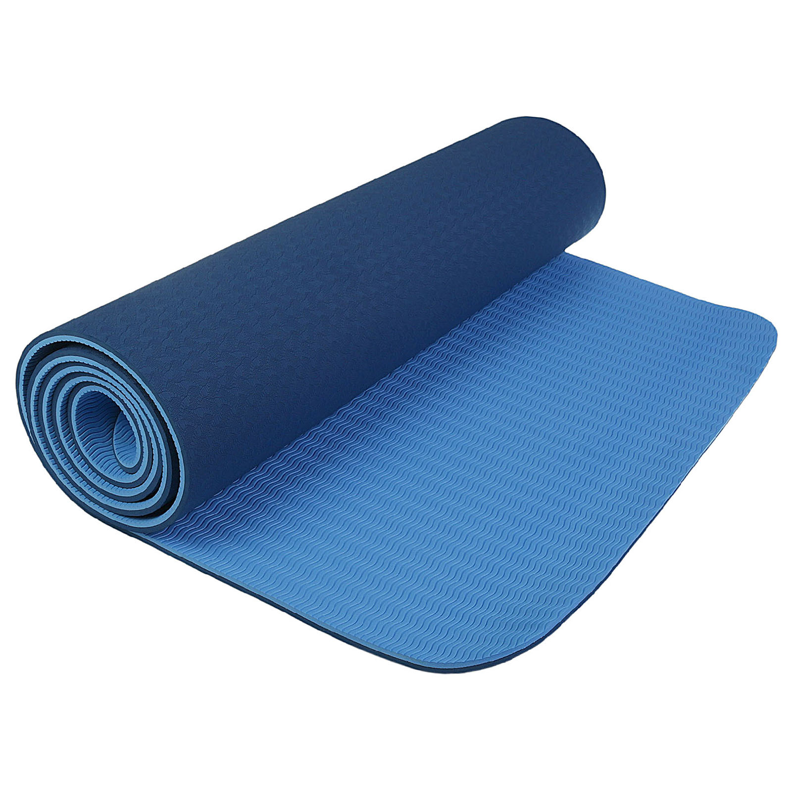 Коврик Sangh Для йоги двухцветный синий - фото 1
