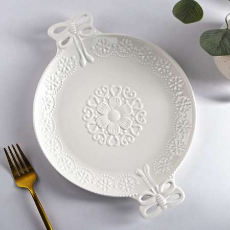 Блюдо Sima-Land керамическое Доляна «Сьюзен» 28×21.5 см цвет белый