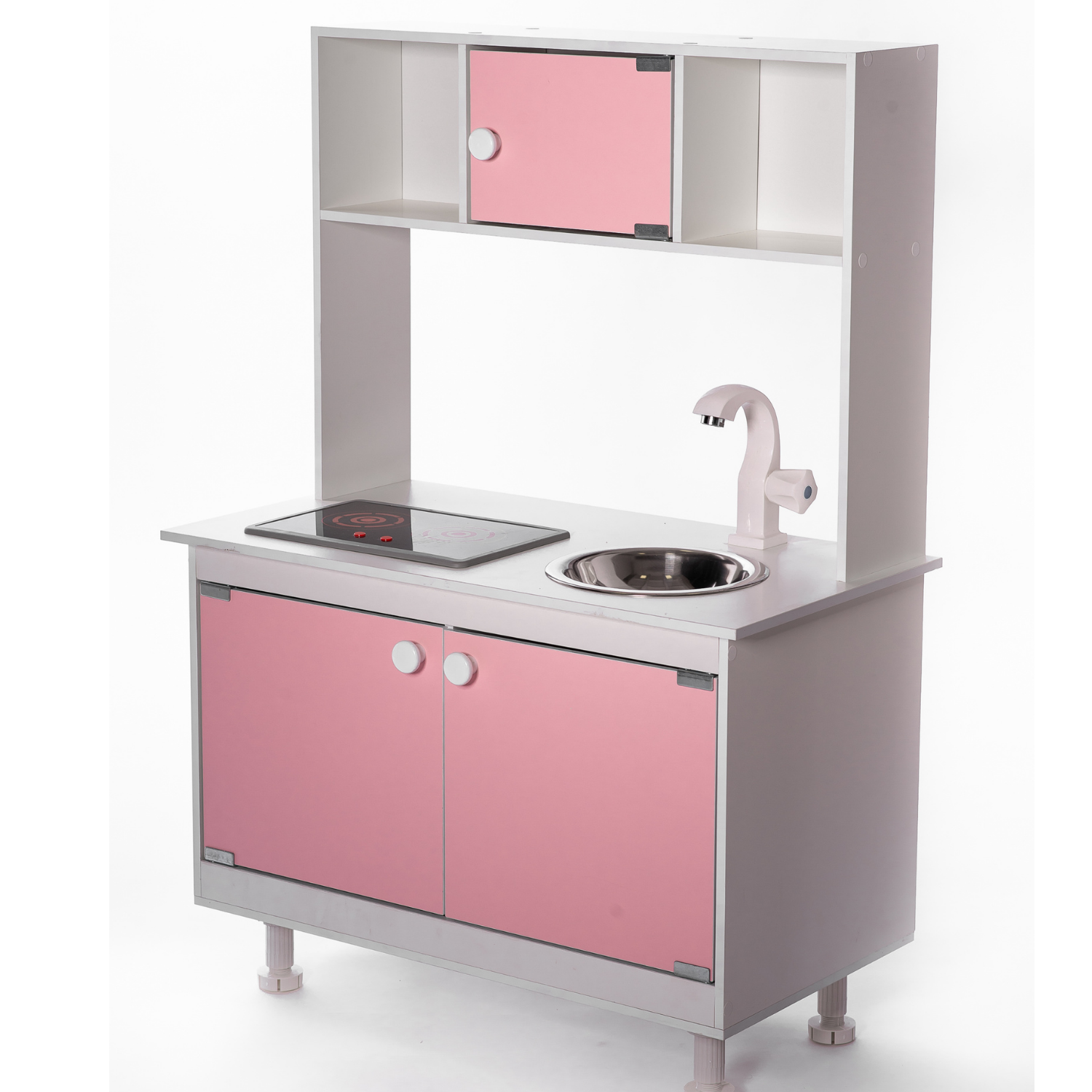 Детская кухня Sitstep интерактивная плита розовые фасады - фото 2