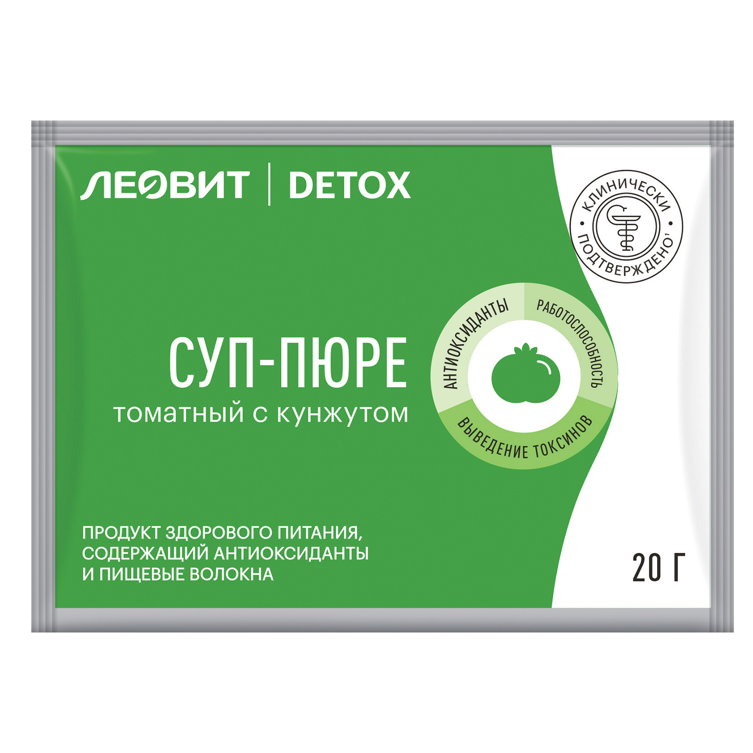 Суп-пюре Леовит Detox томатный с кунжутом 20г - фото 1