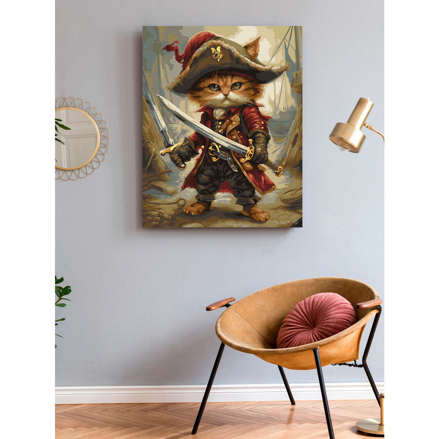 Картина по номерам Art on Canvas холст на деревянном подрамнике 40х50 см Джек Котофей - фото 3