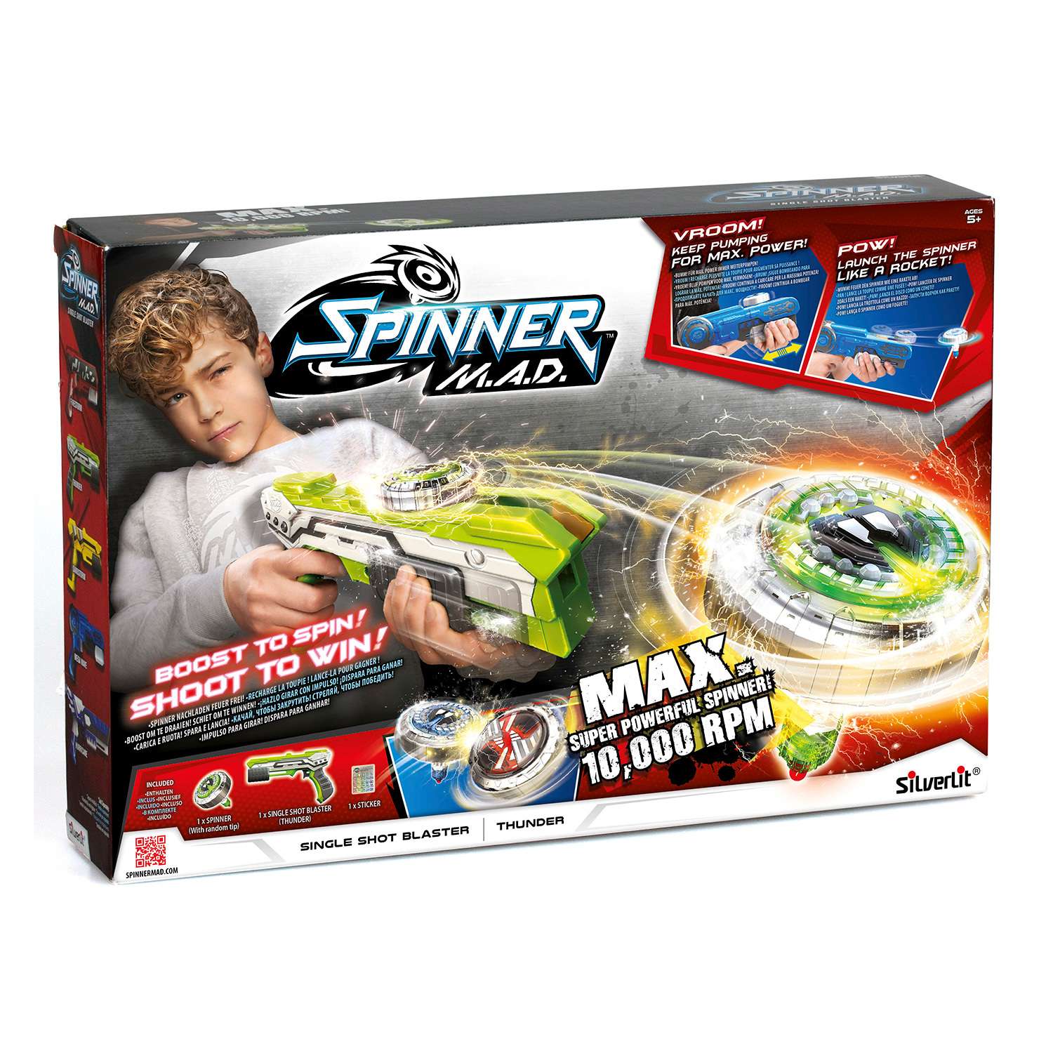 Бластер Spinner Mad одиночный Зеленый 86302 - фото 2