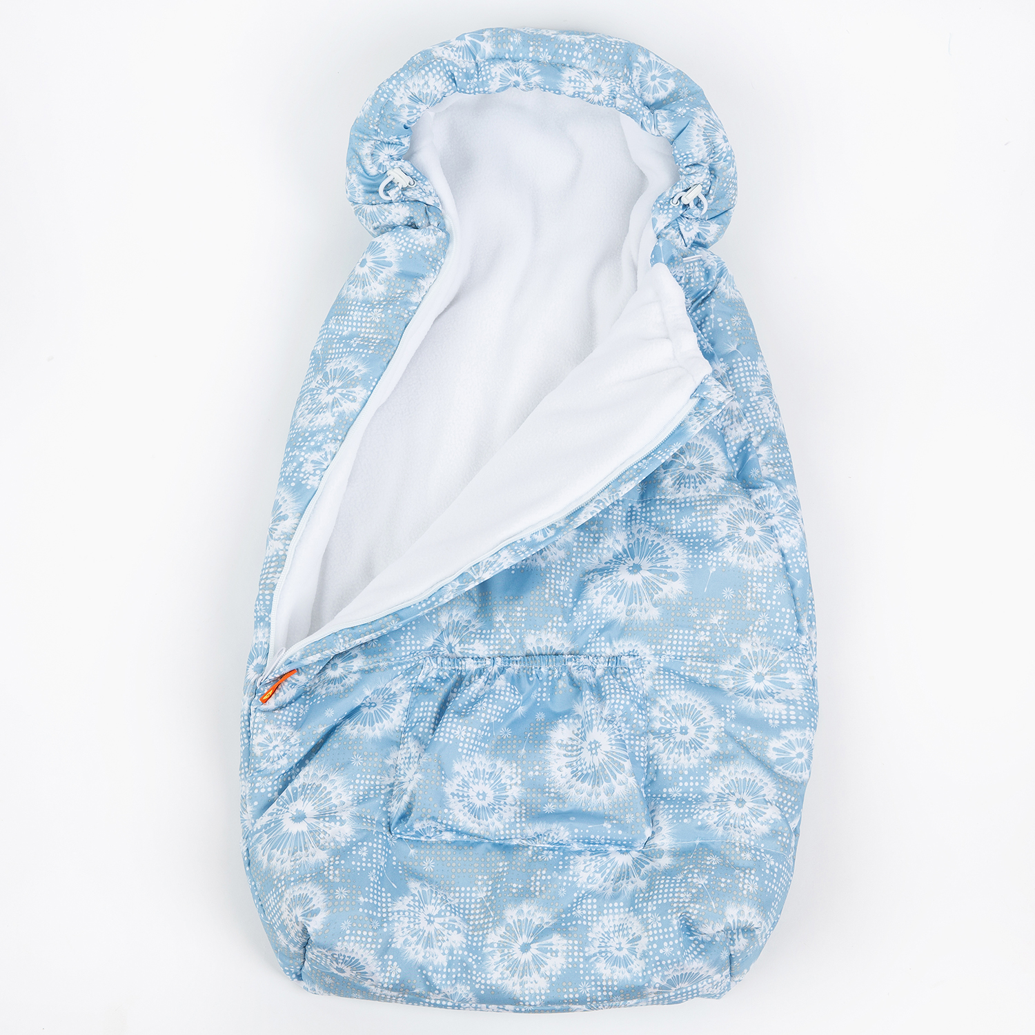 Конверт на выписку Чудо-Чадо для новорожденного теплый флисовый «Chicky» голубой/одуванчики - фото 3