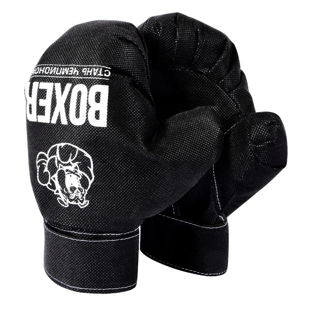 Боксерские перчатки Leader детские игровые черный - фото 2