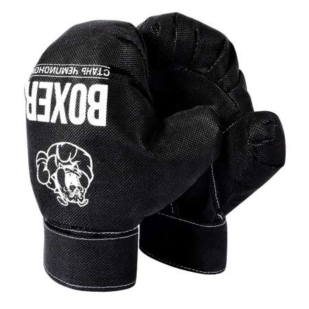 Боксерские перчатки Leader детские игровые черный