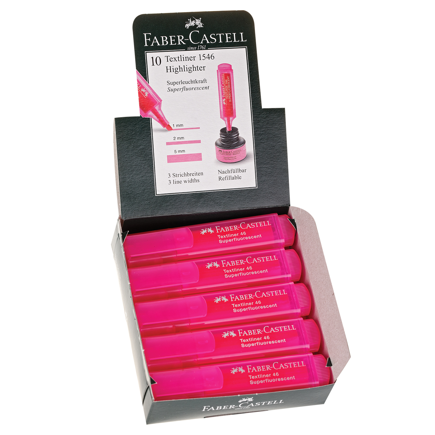 Текстовыделитель Faber Castell 46 Superfluorescent 1-5мм Розовый 154628 - фото 3