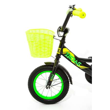 Велосипед ZigZag 12 CLASSIC черный желтый С РУЧКОЙ
