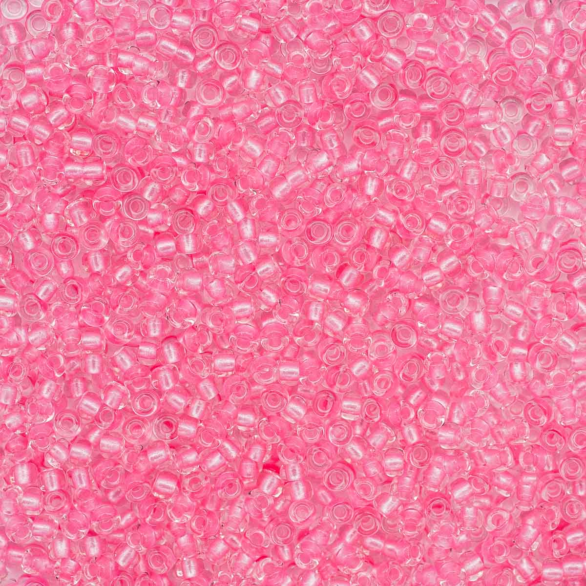 Бисер Preciosa чешский прозрачный с жемчужным центром 10/0 20 гр Прециоза 38298 розовый - фото 2