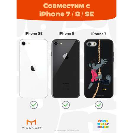 Силиконовый чехол Mcover для смартфона Apple iPhone 7 8 SE Союзмультфильм Полет волка