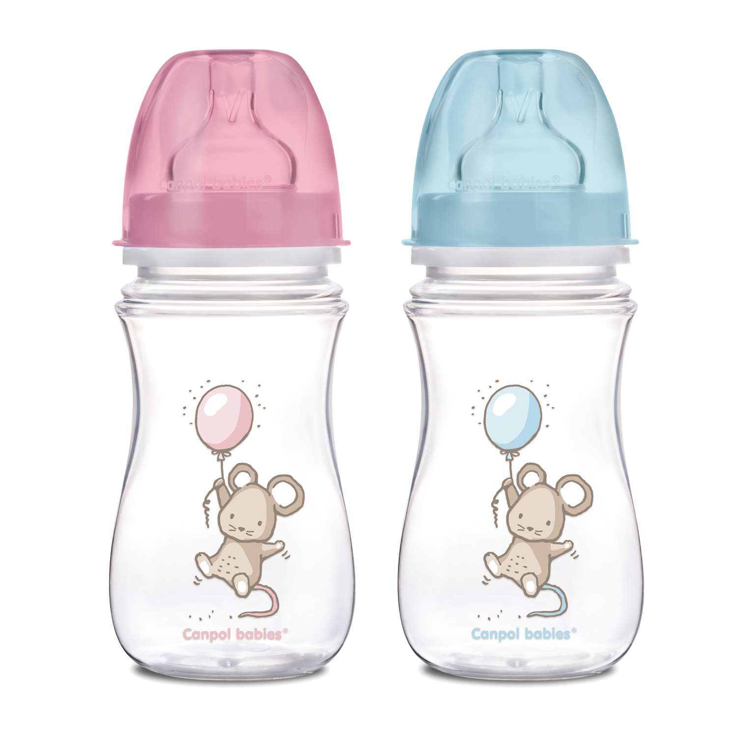 Бутылочка Canpol Babies Easy start Little cuties 240 мл с силиконовой соской в ассортименте - фото 1