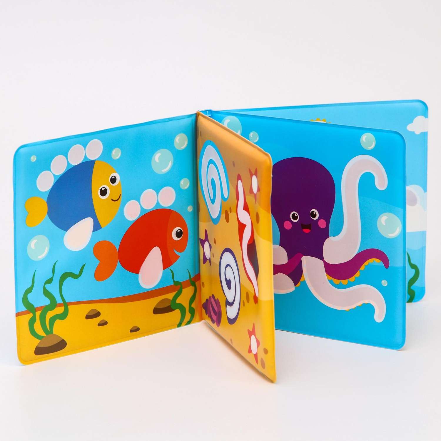 Книжка для купания Крошка Я Рисуем пальчиками «Морские животные» - фото 4