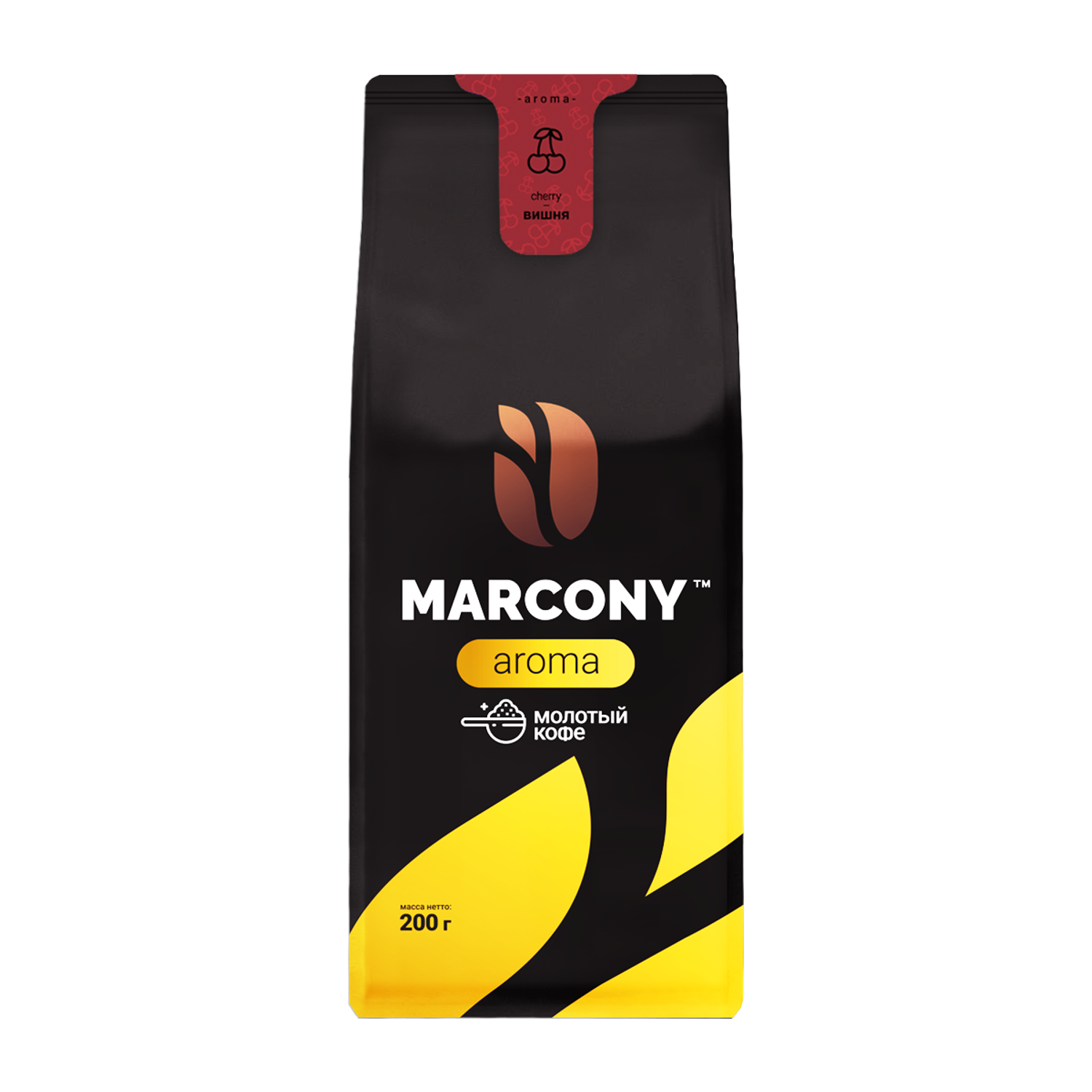 Кофе молотый Marcony Aroma со вкусом Вишни 200г - фото 1