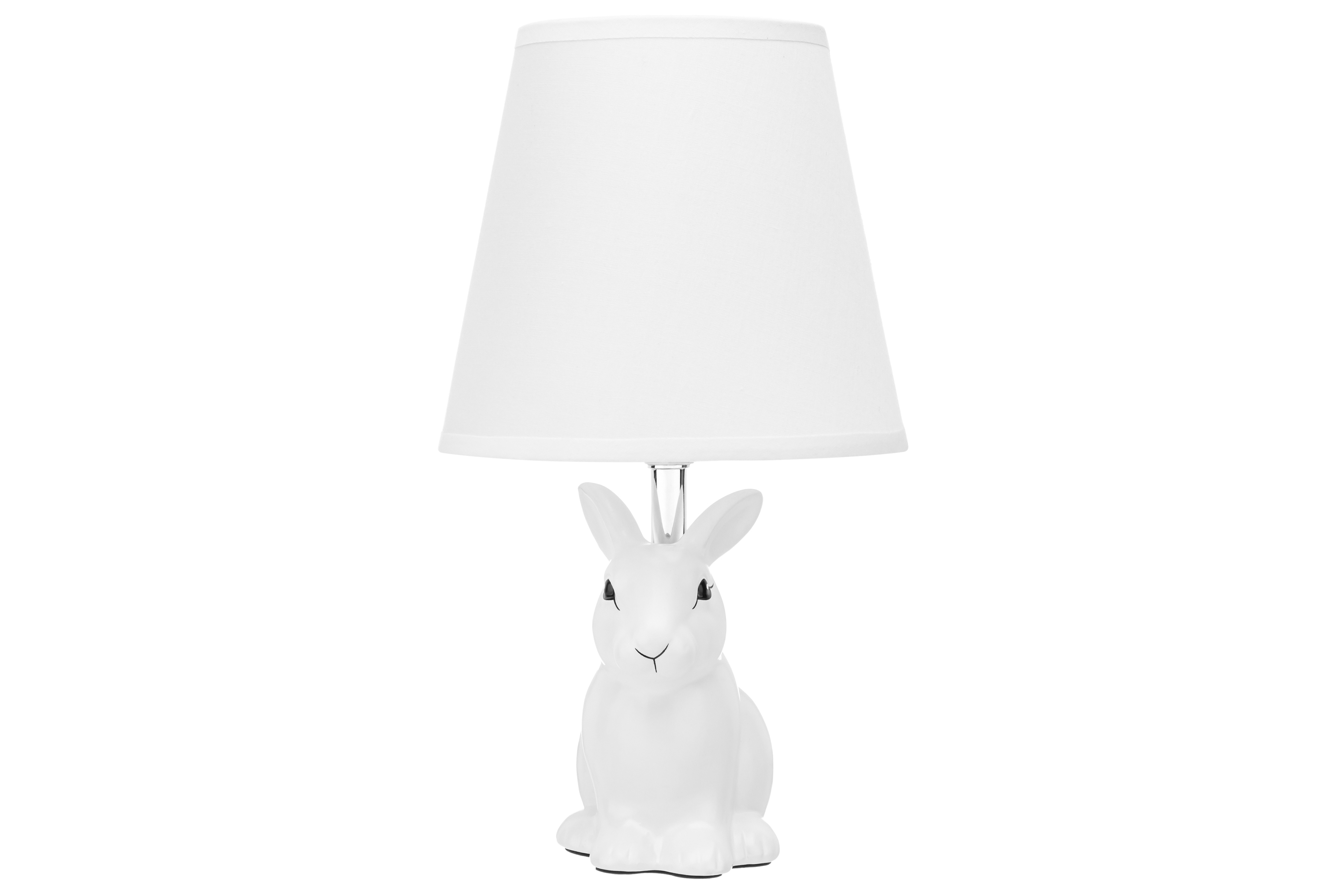 Настольная лампа Elan Gallery 17х17х30.5 см Белый кролик с белым круглым абажуром 320080 - фото 3