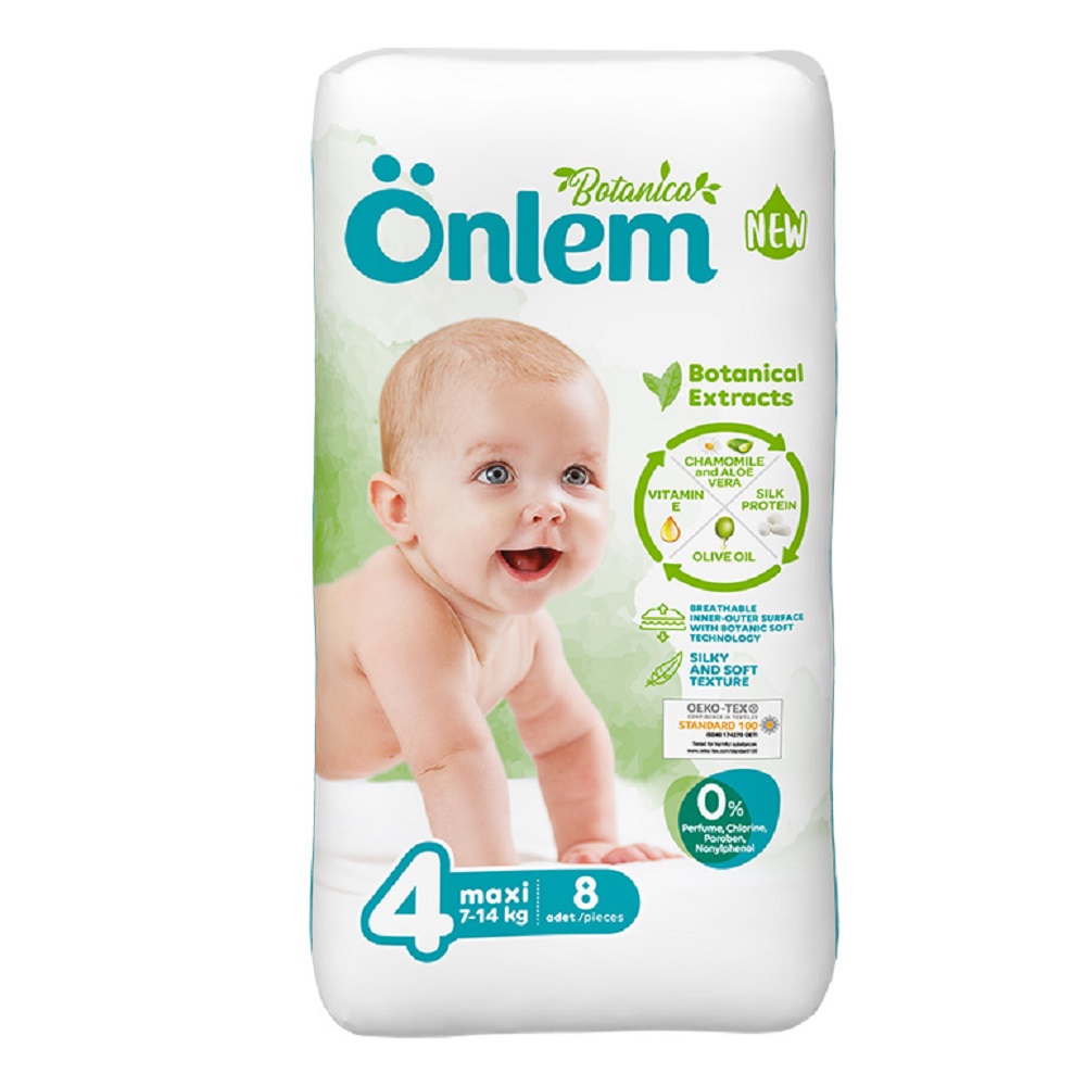 Детские подгузники Onlem BOTANIKA 4 (7-14 кг) mini 8 шт в упаковке - фото 6