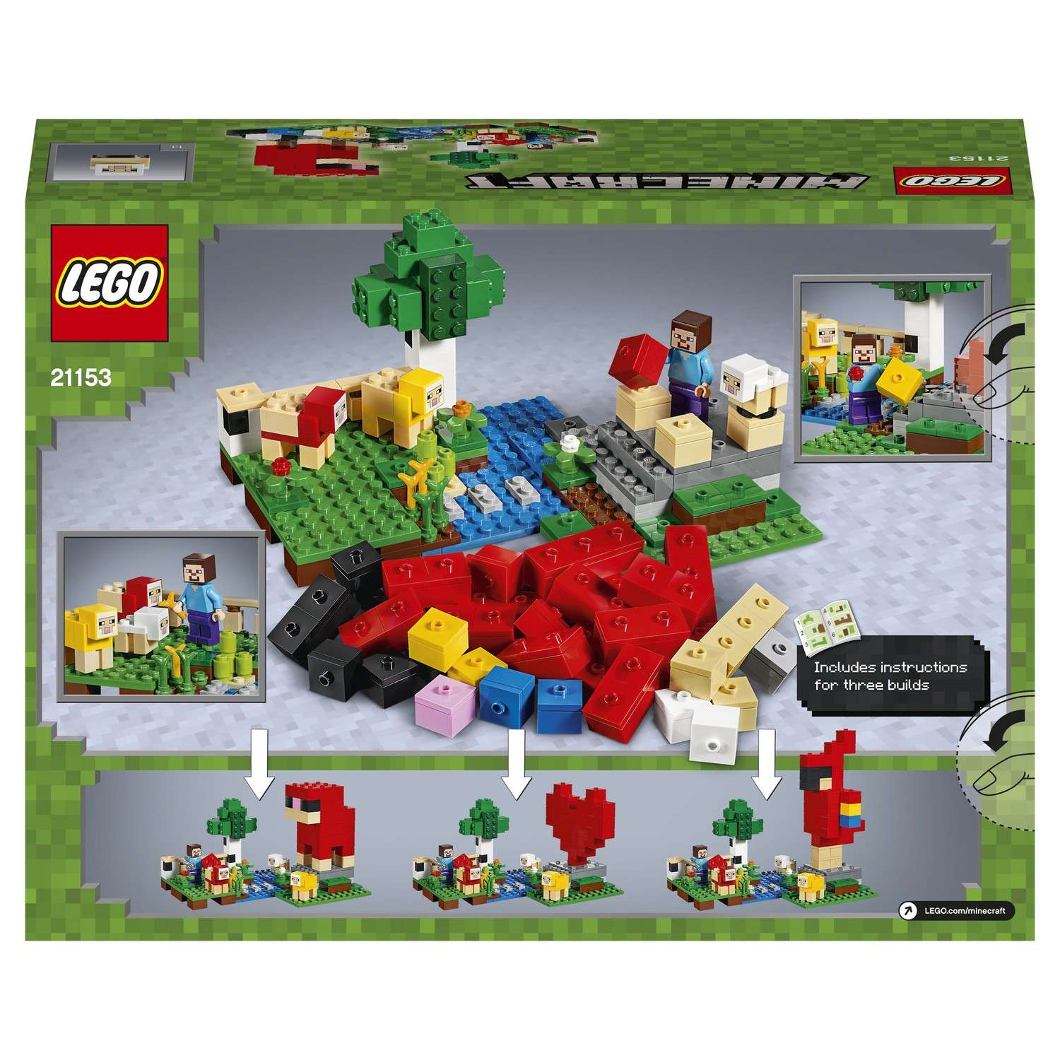 Конструктор LEGO Minecraft Шерстяная ферма 21153 - фото 3