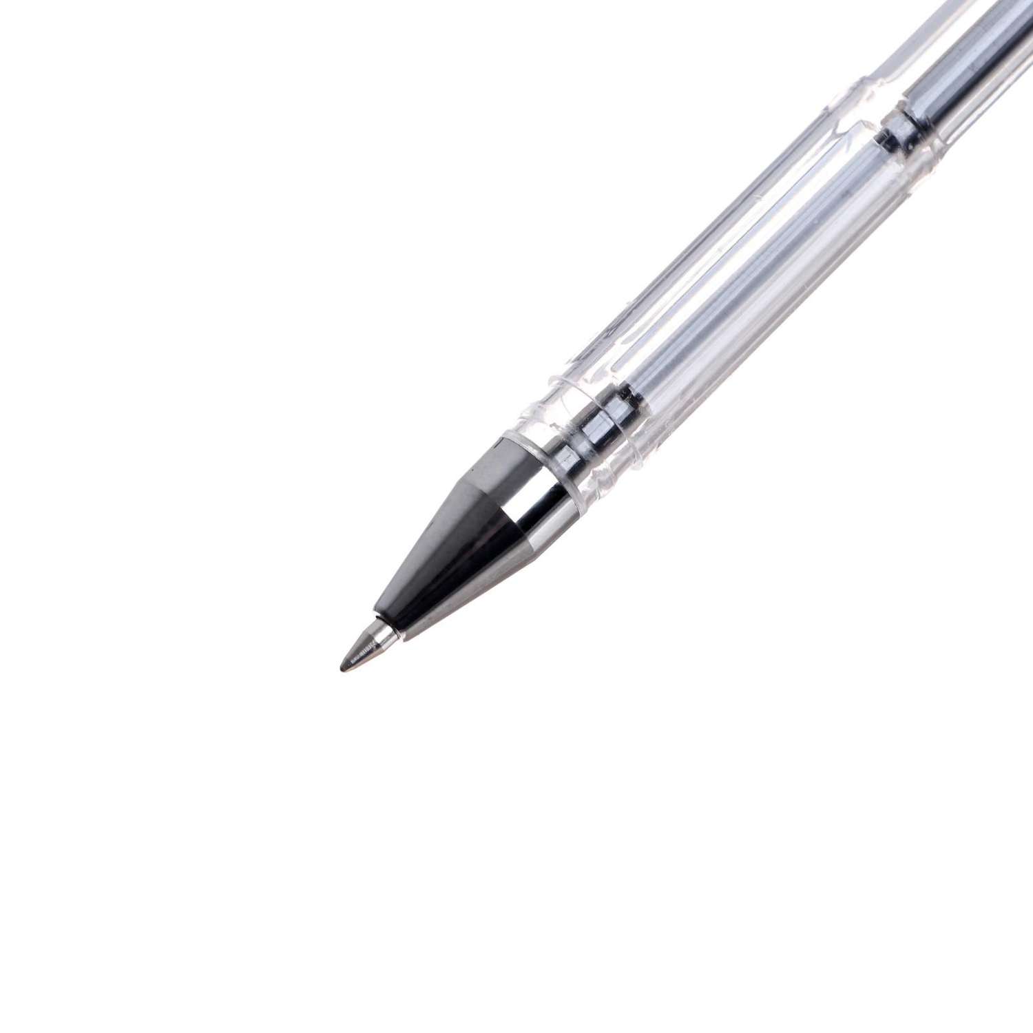 Ручка Calligrata гелевая 0.5 мм черная корпус прозрачный - фото 3