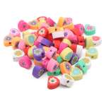 Бусины Astra Craft из полимерной глины сердечки с цветами 10 мм 20 г