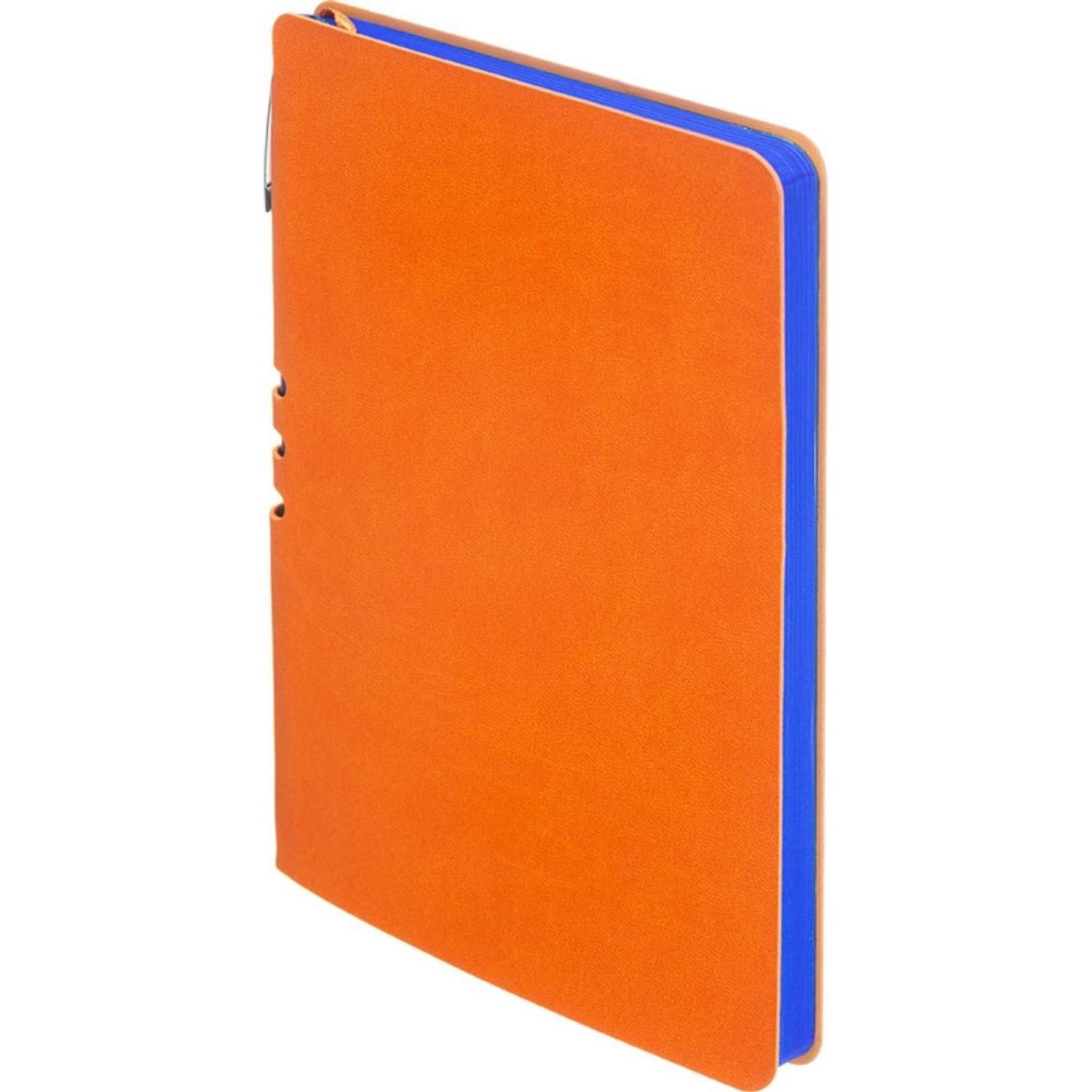 Бизнес-тетрадь Attache Light Book А5 112 листов линия цветной срез кожзаменитель оранжевый - фото 4