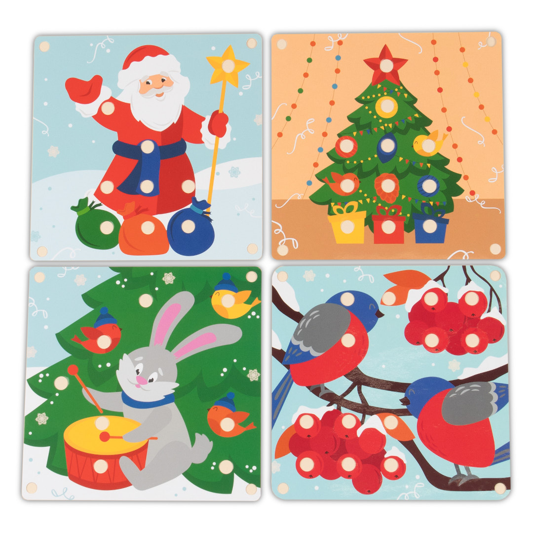 Карточки для мозаики Raduga Kids Новогодние подарки - фото 1