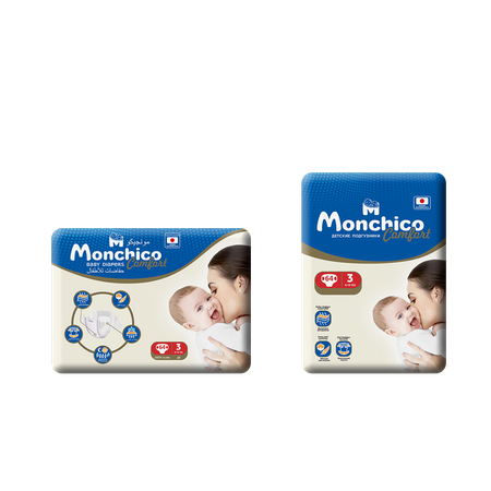 Детские подгузники Monchico Comfort 6-10 кг 1 упаковка