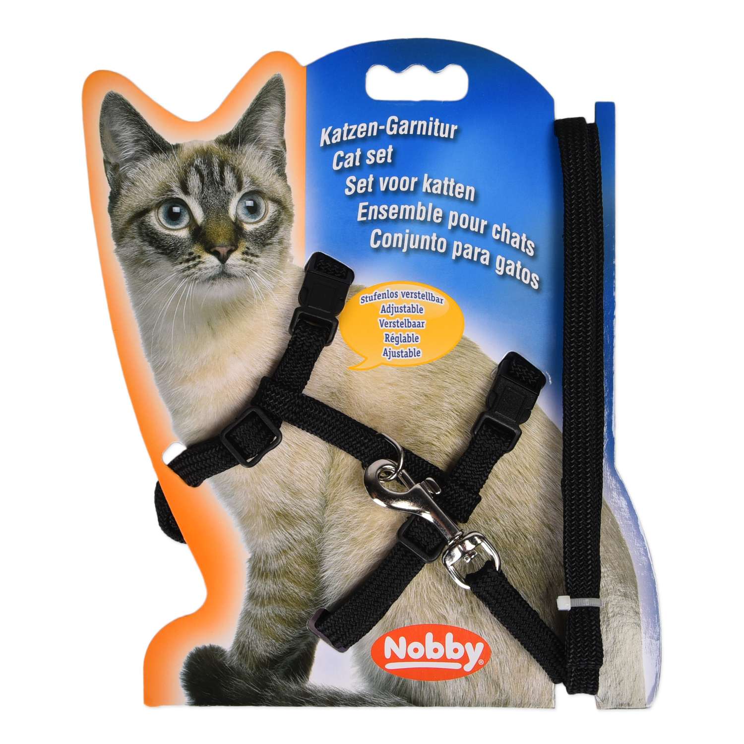 Шлейка для кошек Nobby Черная 72218-05 - фото 2