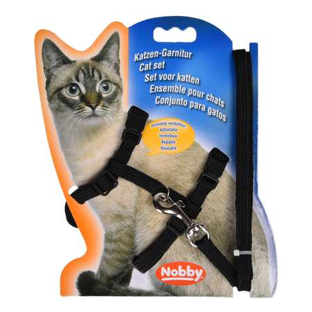 Шлейка для кошек Nobby Черная 72218-05