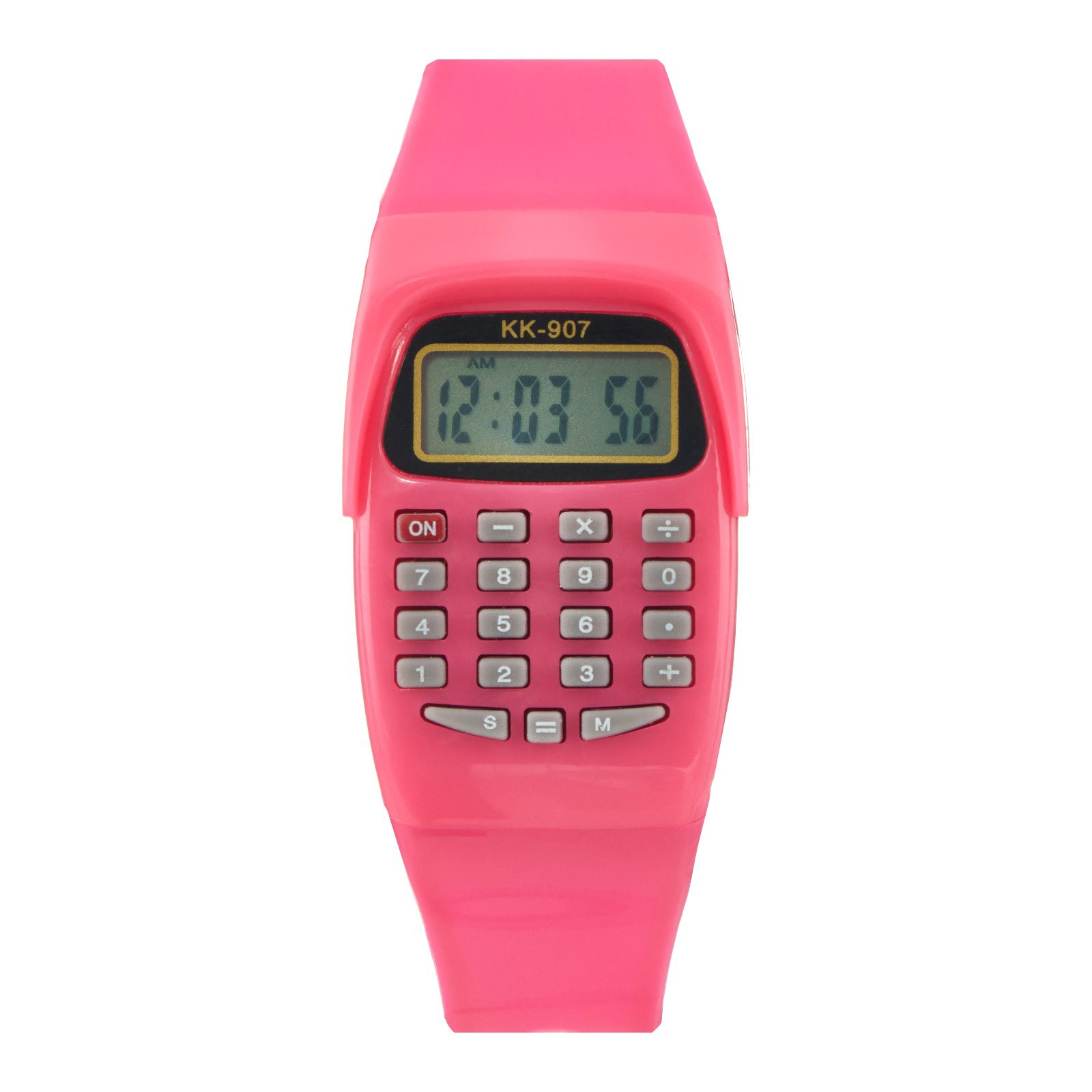 Часы Sima-Land наручные электронные детские с калькулятором ремешок силикон l-21 см розовые - фото 1