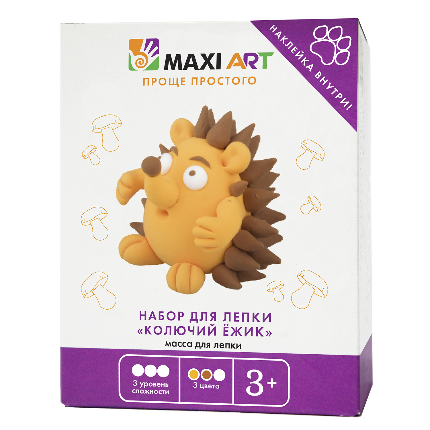 Набор для лепки Maxi Art Колючий Ёжик МА-0816-20 - фото 1