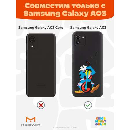 Силиконовый чехол Mcover для смартфона Samsung Galaxy A03 Союзмультфильм Пес и контрабас