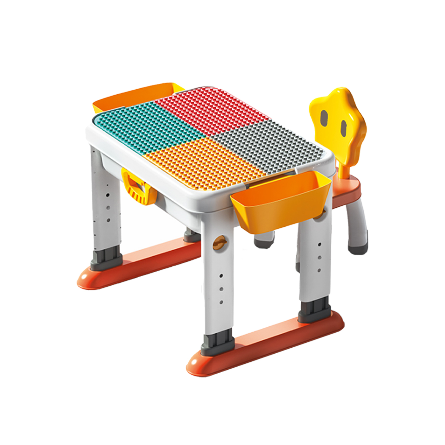 Стол для конструирования YoFun с 55 блоками и стулом 3в1 FL1679 - фото 1
