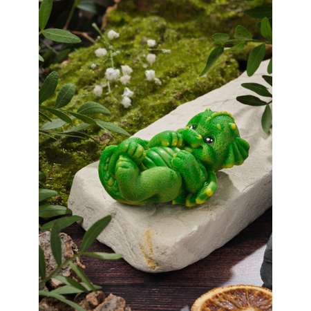 Сувенирное мыло SKUINA дракон зеленый лежит