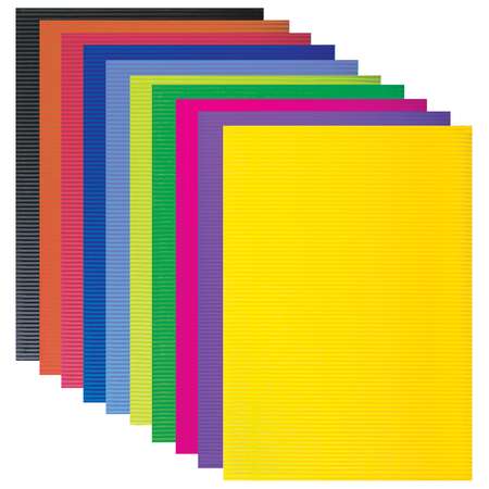 Картон цветной Brauberg формата А4 для творчества и оформления гофрированный