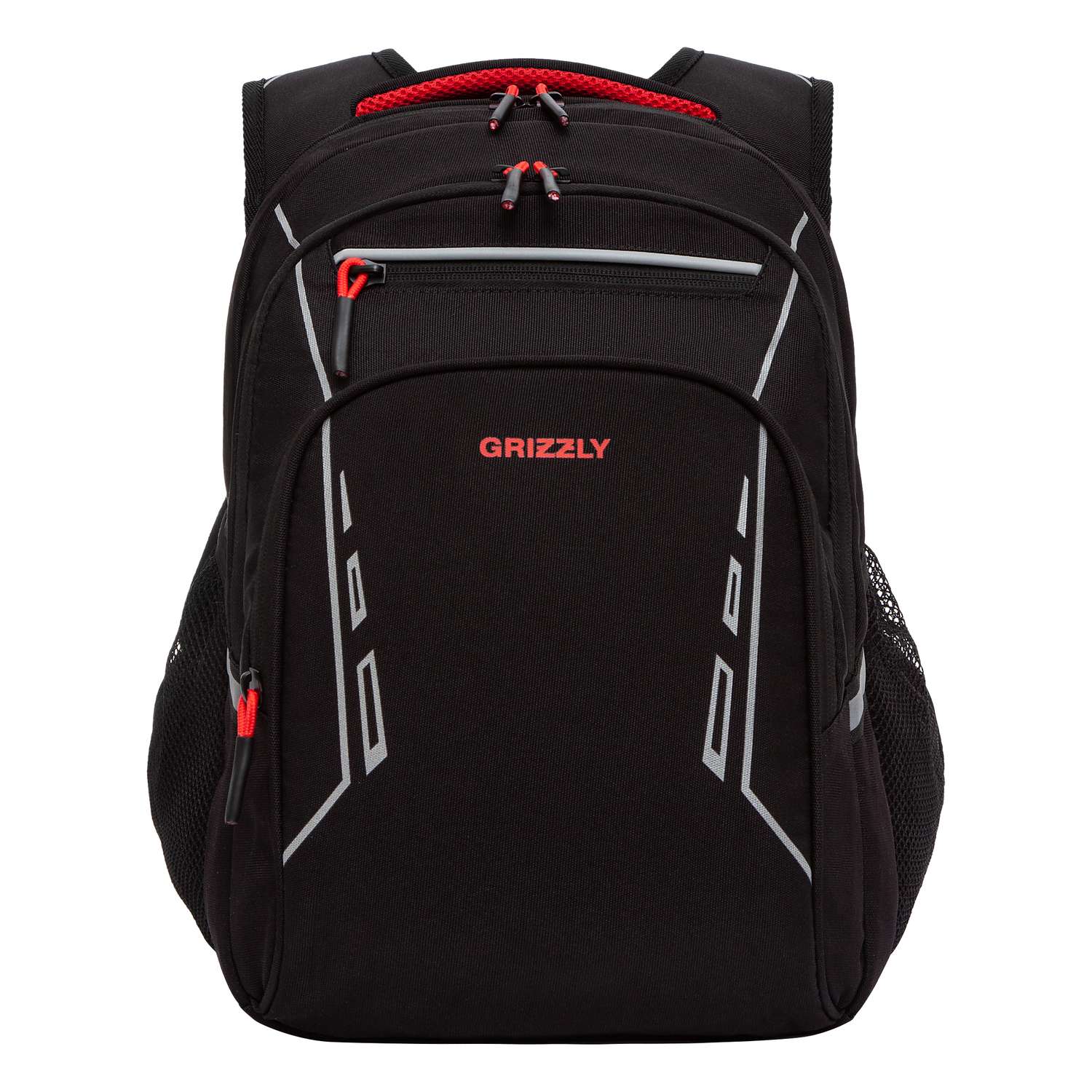 Рюкзак школьный Grizzly Черный-Красный RB-250-4/1 - фото 2