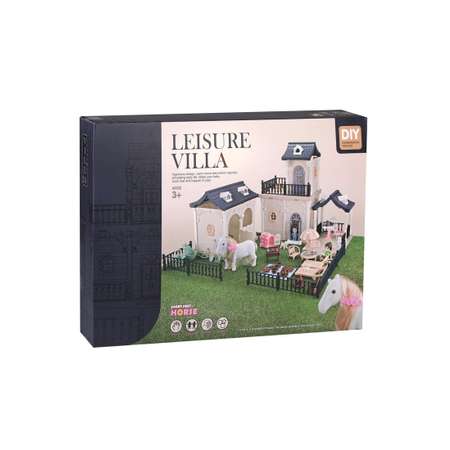 Кукольный домик Наша Игрушка игровой набор Семейная усадьба в комплекте детали 148 шт аксесс. 34 шт