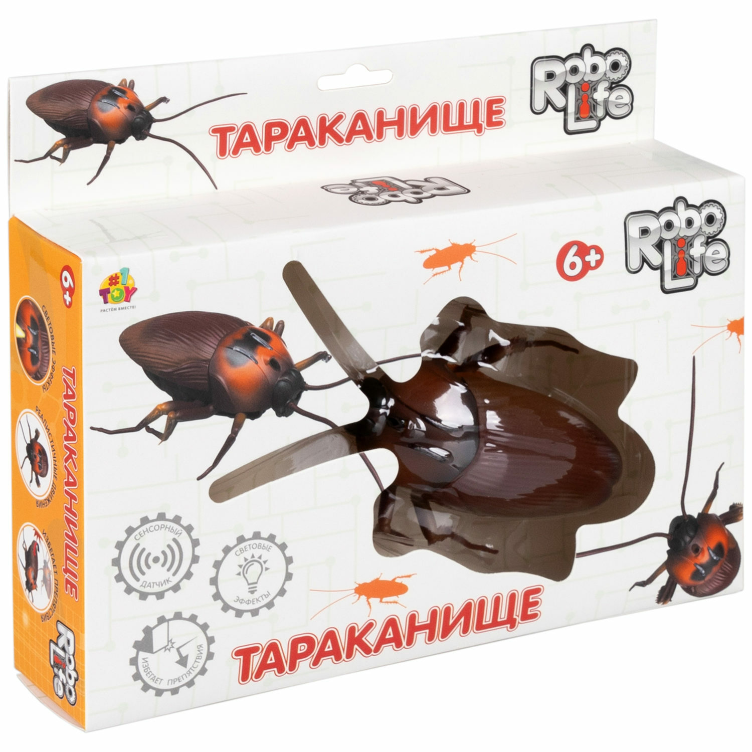 Интерактивная игрушка 1TOY Robolife Таракан с световыми эффектами - фото 7