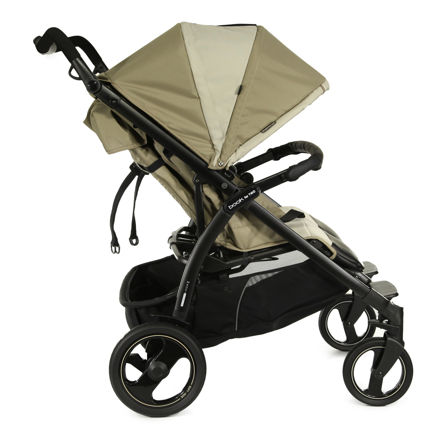 Коляска прогулочная для близнецов Peg-Perego Book For Two Classic Beige - фото 4