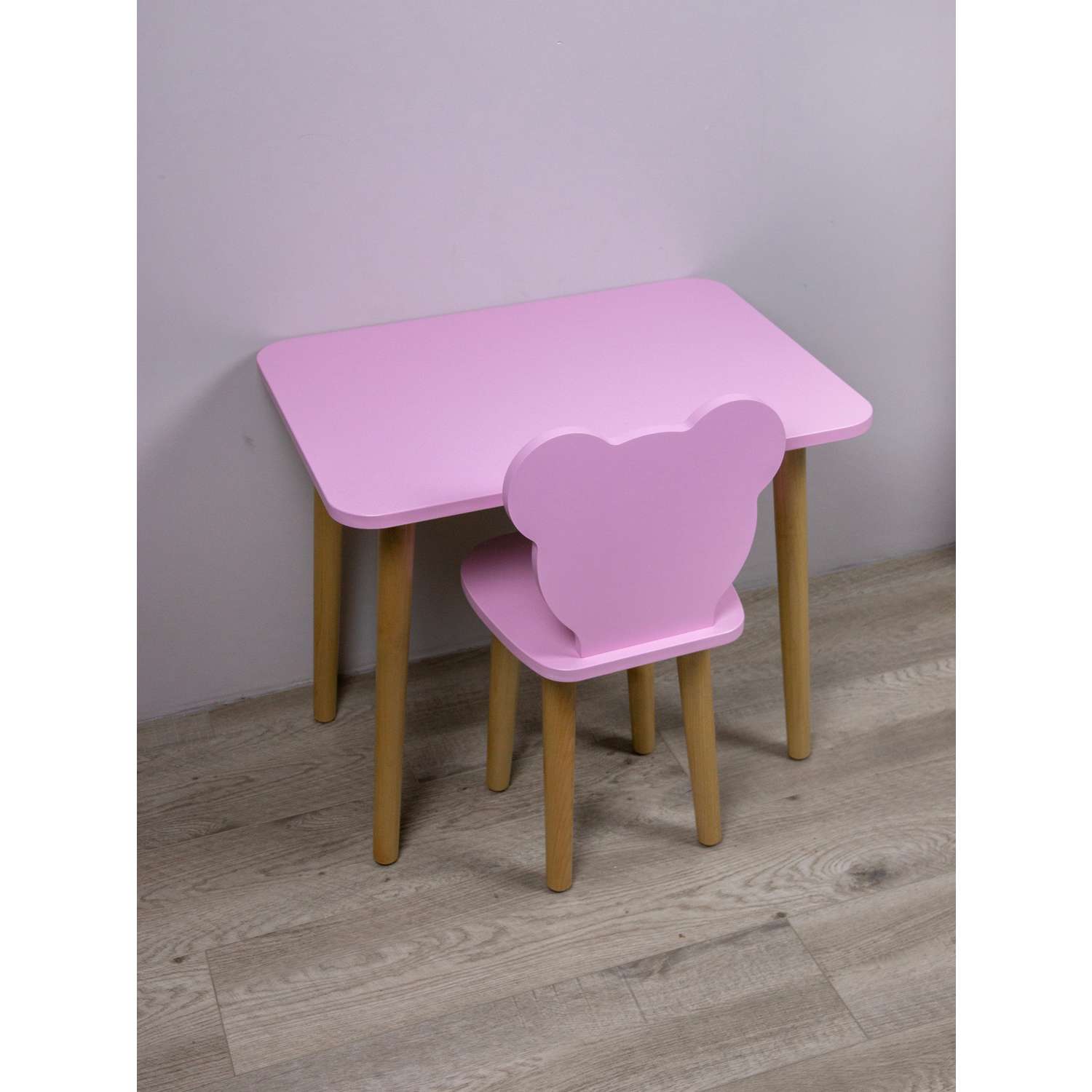 Набор детский Alubalu стол и стул розовый - фото 2