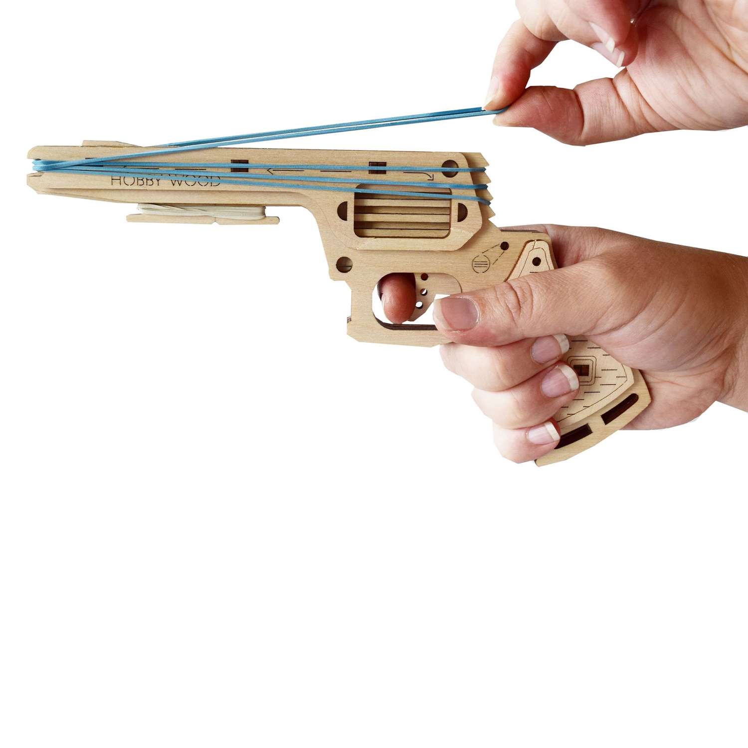 Сборная модель из фанеры HobbyWood Резинкострел Револьвер Койот - фото 2