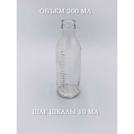 Бутылочка для кормления БДМ200 Littlebloom Молочная стеклянная 200мл 1 шт