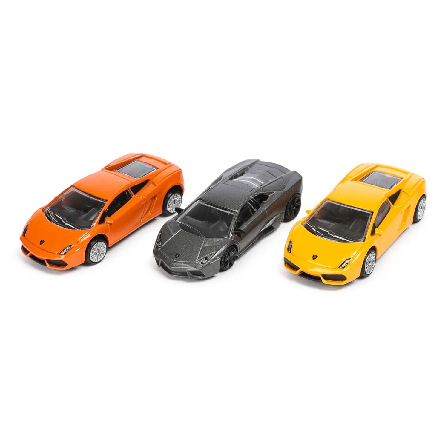 Набор машинок Rastar Lamborghini 1:60 1:64 Жёлтая/Оранжевая/Серая 34700&35000-C - фото 1