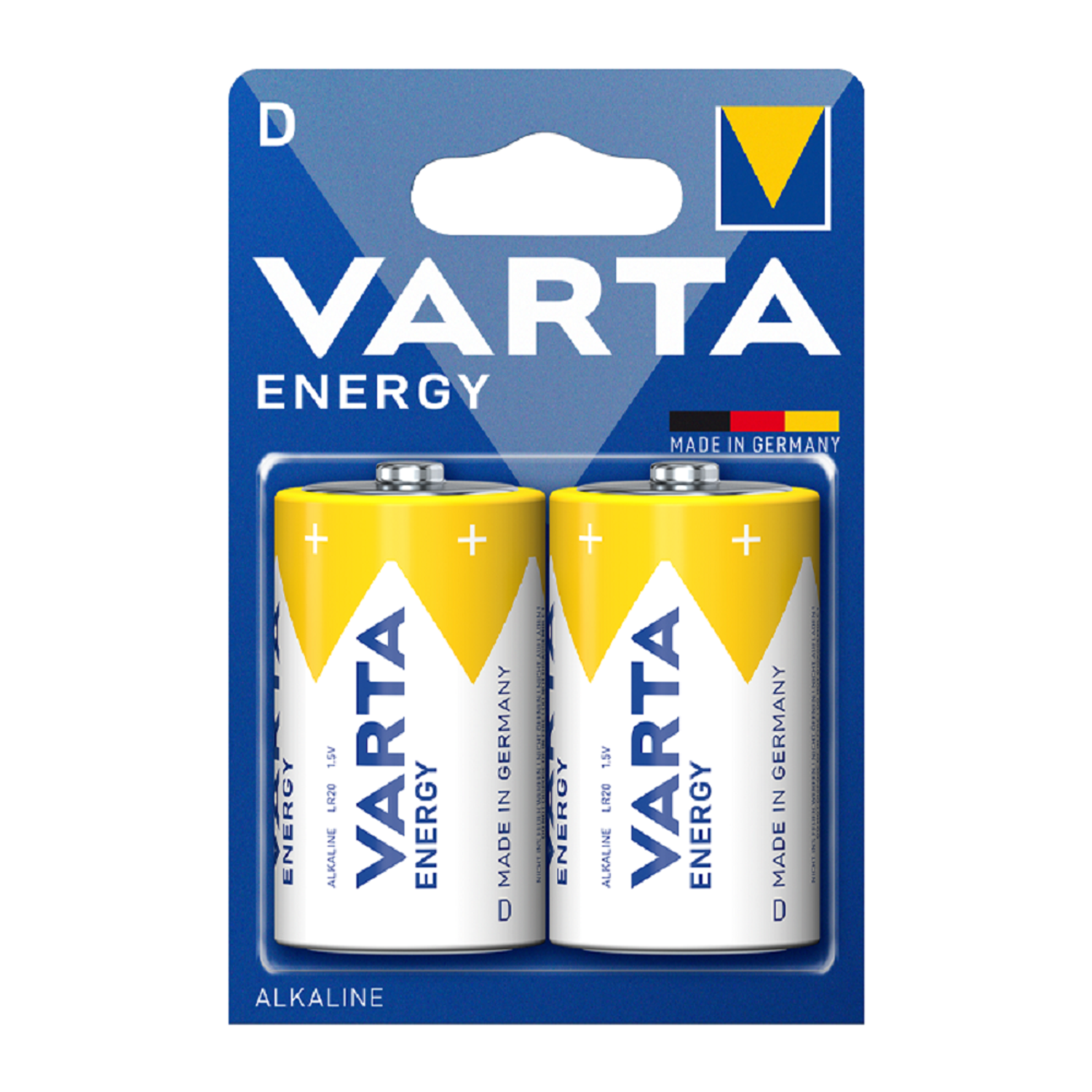 Батарейки Varta Energy LR20 D BL2 Alkaline 1.5V - фото 1