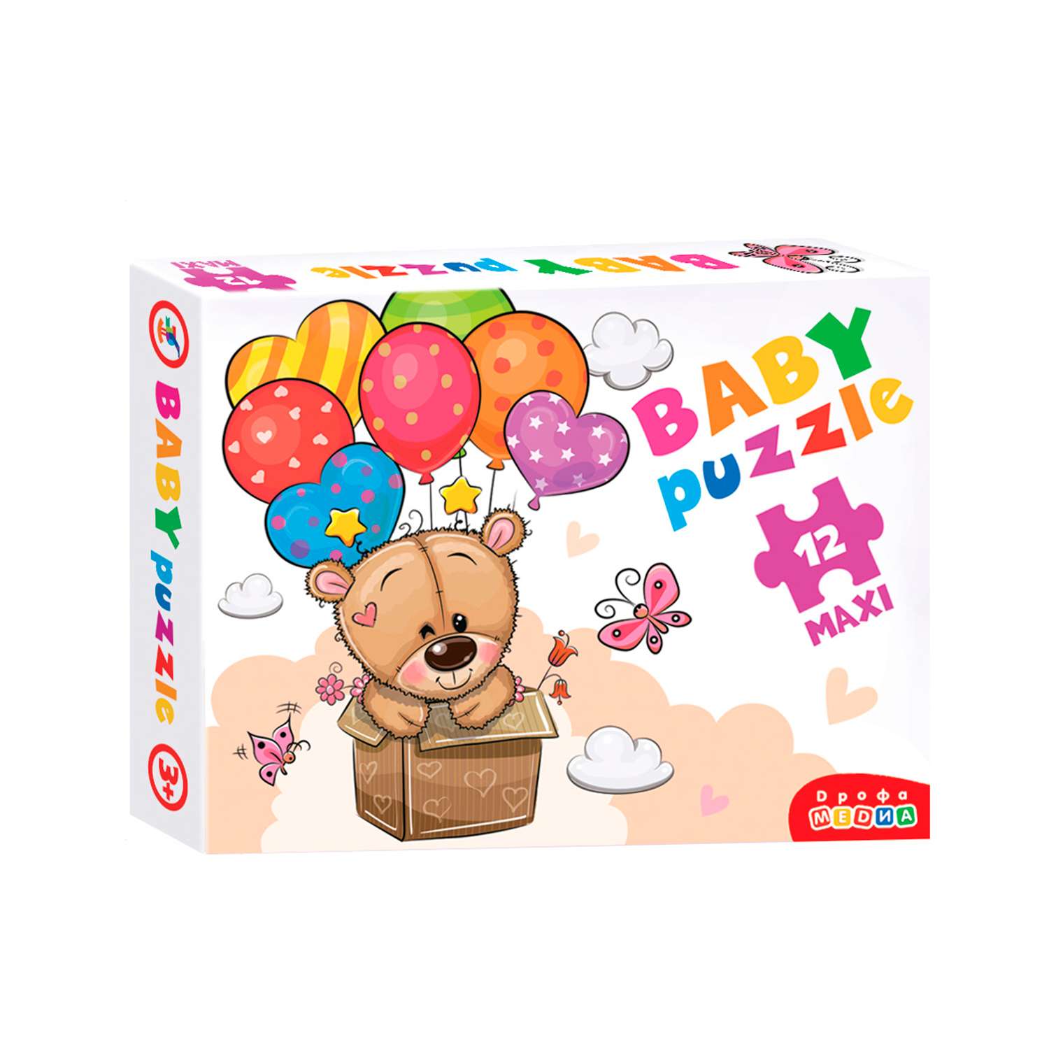 Набор пазлов Дрофа-Медиа Baby Puzzle Мишка и воздушные шары 4136 - фото 1